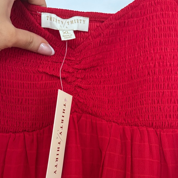 Elegant Red Mini Dress - Picture 3 of 8